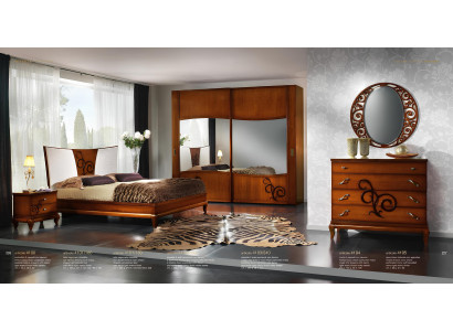 Schlafzimmer Bett Nachttisch Kleiderschrank Kommode Spiegel Luxus Neu Set 6tlg.