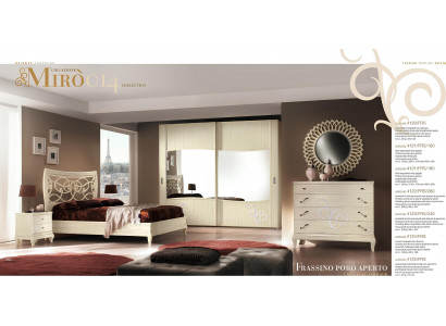 Schlafzimmer Bett Nachttisch Kleiderschrank Kommode Spiegel Gruppe Neu Set 6tlg.