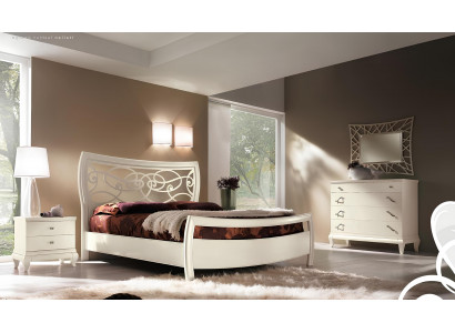 Schlafzimmer Bett Nachttisch Kommode Spiegel Garnitur Gruppe Betten Set 5tlg.