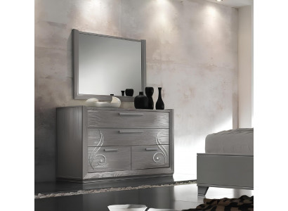 Kommode Spiegel Schrank Luxus Kommoden Schrank Regal Konsole Möbel Set 2tlg.