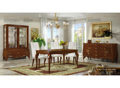 Esszimmer Esstisch Stuhl Kommode Vitrine Gruppe Ess Holz Garnitur Neu Set 7tlg.