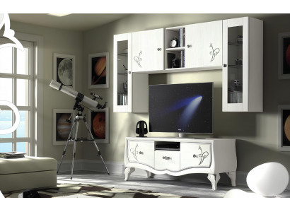Wohnwand rtv Schrank Sideboard Schrank TV Holz Lowboard Kommode Design Möbel Neu