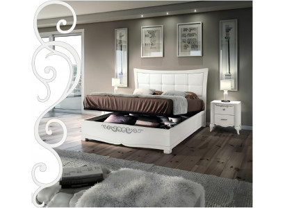 Garnitur Set 3tlg Schlafzimmer Bett Nachttisch Doppel Holz Modern Gruppe Betten