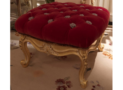 Fußhocker Wohnzimmer Hocker Möbel Stuhl Bank Italienische Einrichtung Samt Neu