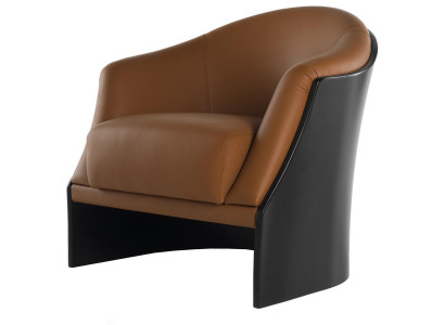 Sessel Wohnzimmer Stuhl Holz Esszimmer Sessel Stühle Einsitzer Leder Italien Neu