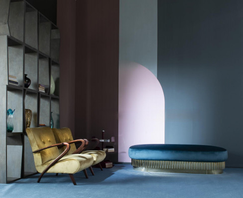 Sessel Wohnzimmer Couch Sofa Einsitzer Polster Italienische Möbel Samt Design