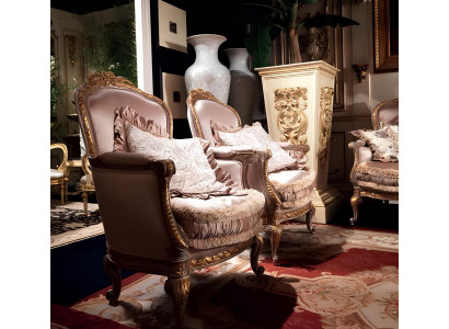 Sessel Lehnstuhl Lese Stuhl Ohrensessel Luxus Sofa Polster Italienische Möbel