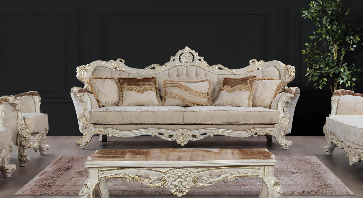 Dreisitzer Sofa 3 Sitz Sofa Sofas Barock Rokoko Sitz Stoff Stil Barock Möbel
