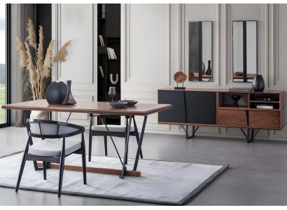 Essecke Esszimmer Esstisch Set 2tlg Anrichte Esszimmertisch Braun Holz