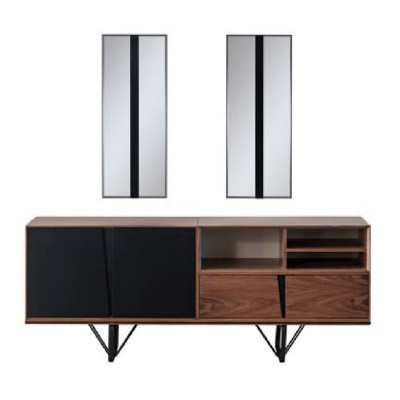 Essecke Esszimmer Esstisch Set 2tlg Anrichte Esszimmertisch Braun Holz