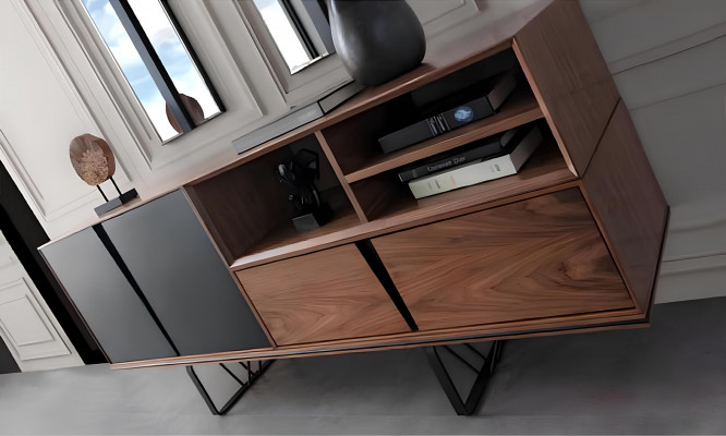 Essecke Esszimmer Esstisch Set 2tlg Anrichte Esszimmertisch Braun Holz