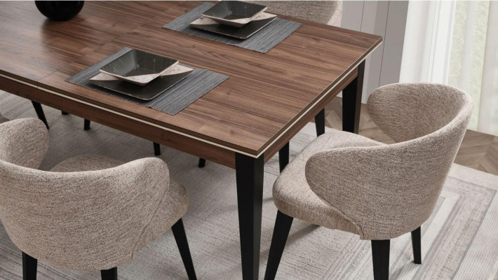 Essecke Essgruppe Esszimmer Esstisch Stühle Sideboard Set 8tlg Braun