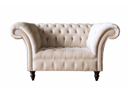 Couch Polster Sofa Textil Chesterfield Couchen 1,5 Sitzer Einsitzer Rosa