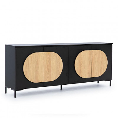 Schwarz-Braune Schlafzimmer Möbel Designer Bett Kleiderschrank Kommode