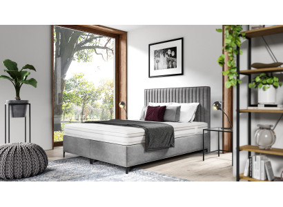 Einrichtung Bett Textil Luxus Design Boxspringbett Schlafzimmer Holz Doppel