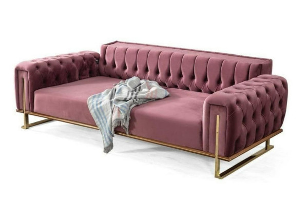 Designer Chesterfield Sofa Luxuriöse 2x Polster Couchen Wohnzimmer Möbel