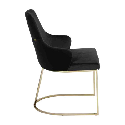 Designer Schwarze 4x Metallstühle Luxuriöse Edelstahl Polster Möbel
