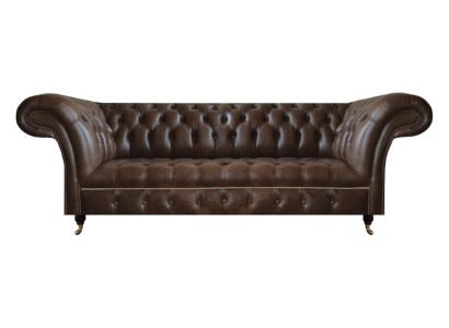 Braunes Chesterfield Ledersofa Wohnzimmer Couchen Designer Robuste Möbel