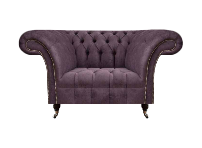 Eleganter Chesterfield Lila Einsitzer Wohnzimmer Sitzmöbel Edler Sessel