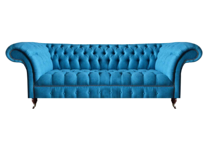 Himmelblauer Chesterfield Dreisitzer Stilvolle 3-Sitzer Moderne Couch