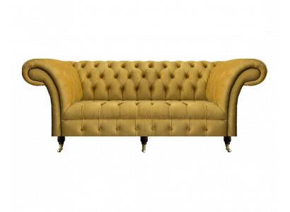 Chesterfield Luxus Möbel Dreisitzer Sofa Couch Textil Polstersofa Wohnzimmer