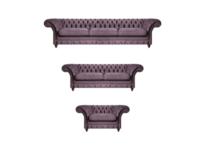 Luxuriöse Chesterfield Polstergarnitur Edler Dreisitzer 2-Sitzer Sessel