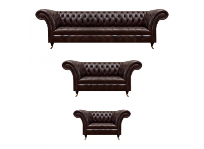 Braune Chesterfield Ledercouchen Designer Dreisitzer Viersitzer Sessel