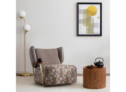 Bunter Polstersessel Wohnzimmer Designer Lehnsessel Relax Einsitzer Neu