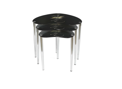 Couchtisch Garnitur 3x Hartglas Herztische Wohnzimmer Edle Kaffeetische