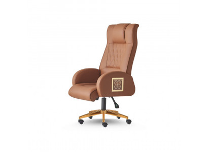 Bürostuhl Braun Braun Arbeitszimmer Rollen Modern Chefsessel Drehsessel