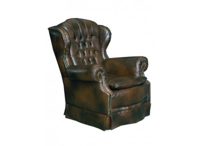 Chesterfield Sessel Ohrensessel Fernsehsessel Couch Relax Leder Sofa Sitzer Neu