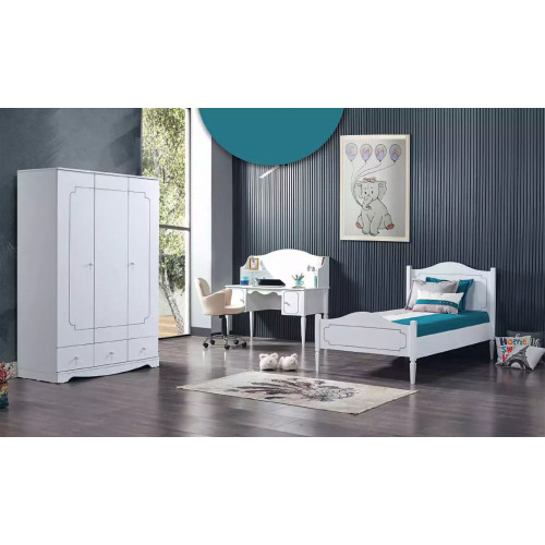Jugend weiß Kinderbett Kinderdesign modernes Bett Kinderzimmer