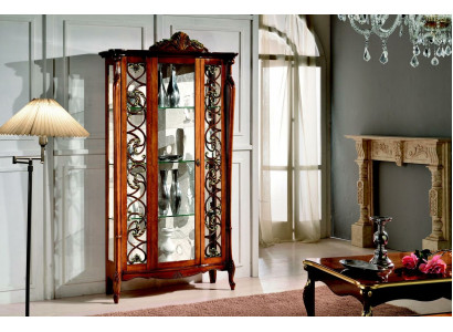 Klassische Vitrine Schrank Design Schränke Regale Glasschrank Italienische Möbel Neu