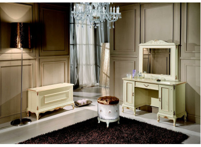 Schminktisch Italienische Stil Möbel Sideboard Schlafzimmer Barock Rokoko Hocker Neu