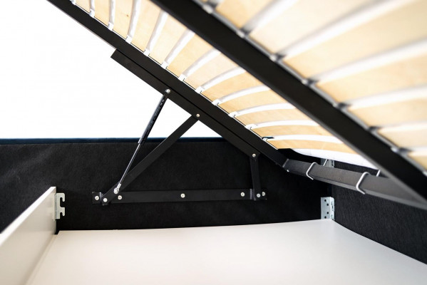 Bett Grau Doppelbett Modern Elegantes Bett Polster Stoff Schlafzimmer Modern Neu