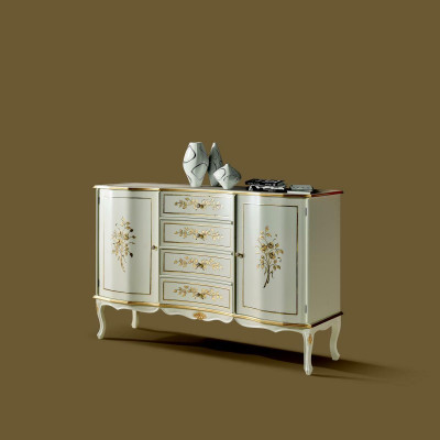 Luxus Kommode Schrank Italienische Holz Möbel Design Sideboard Konsole