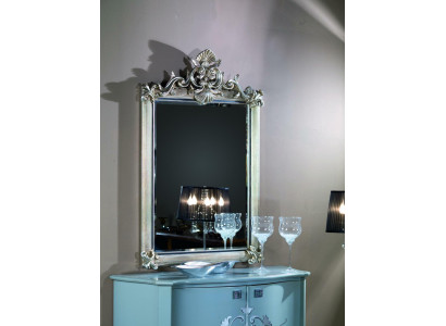 Designer Moderner großer Spiegel Wandspiegel echt Holz Rahmen Hängespiegel Luxus Möbel