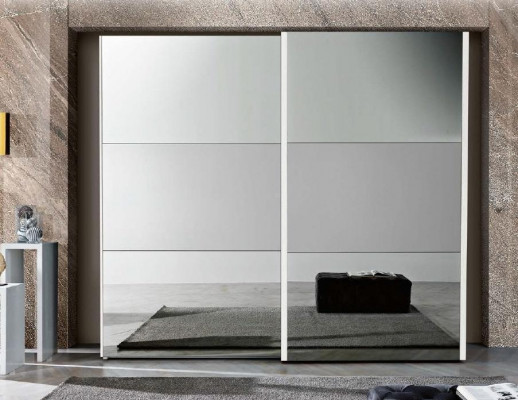 Spiegelschrank Kleiderschrank Schwebetüren Schränke Holz Design Modern Schrank