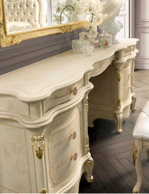 Schminktisch Spiegel Konsolen Design Möbel Luxus Lowboard Kommode Holz Set Neu