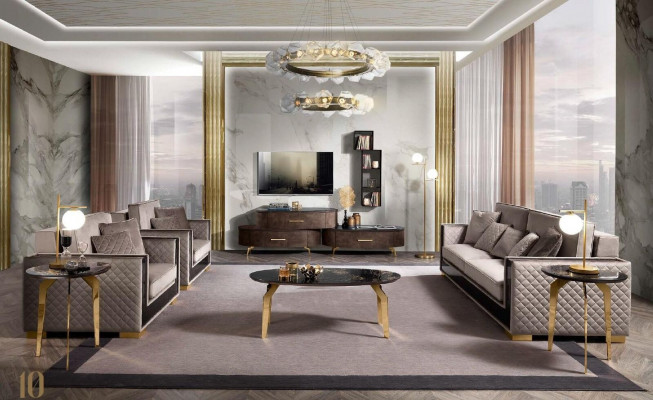 Sofa 2 Sitzer Modern Design Polster Textil Sofas Sitz Möbel Wohnlandschaft Grau