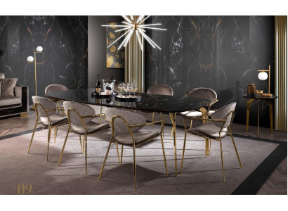 Luxus Esstisch Modern Esszimmer Küche Ess Tische Design Tisch Glas 250 cm XXL
