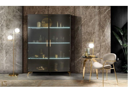 Vitrine Schrank Vitrinen Schränke Design Italienische Möbel Wohnzimmer Schrank