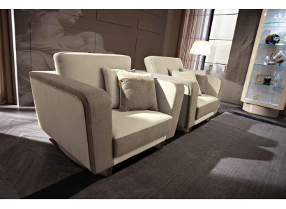 Sessel Luxus Design Italienische Möbel Stühle Design Textil Wohnzimmer Sofa Neu