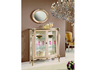 Möbel Holz Stil Barock Vitrine Glasschrank Kommode Schränke Italienische