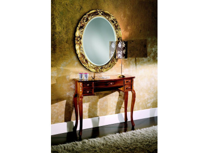 Italienische Möbel 2tlg Garnitur Sekretaer mit Spiege Holz Echtholz Barock Stil