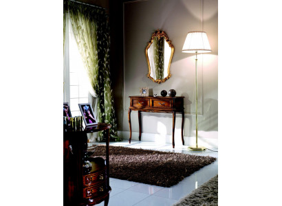 Luxus Holz Italienische Möbel 2tlg Set Möbel Stil Barock Konsolentisch mit Spiege Neu