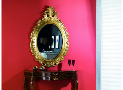 Klassischer Designer Luxus Spiegel Wandspiegel Barock Rokoko 88x133cm Holz Rahmen Neu