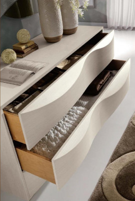 Set Kommode mit Spiegel Kommoden Konsole Gruppe Holz Schränk Schlafzimmer Modern