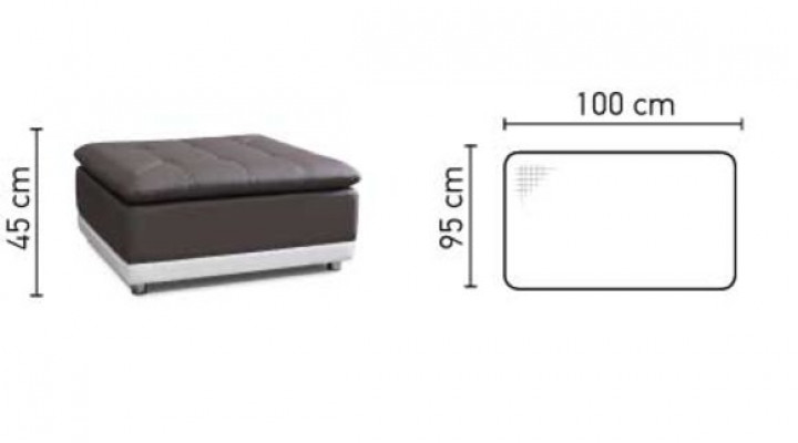 Lounge Hocker XXL Club Fußhocker Ottomane Pufa Leder Textil Ottoman