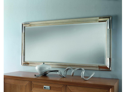 Designer Spiegel Anrichte Barock Spiegel Wohn Zimmer Regal Luxus Spiegel Silber